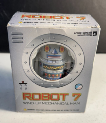 Robot 7 Wind-up Mechanical Man in Original Box