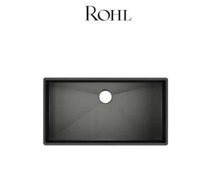 Rohl RSS3018BKS undermount sink in black with absolutely stunning finish!