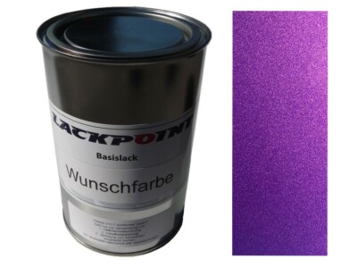 1 Liter Spritzfertiger Basislack Deep Purple Rain Metallic Autolack Lackpoint !