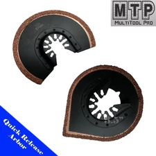 2 Grount/Rasp Blade Oscillating Multi Tool Wood Metal Cutting  Universal Fit