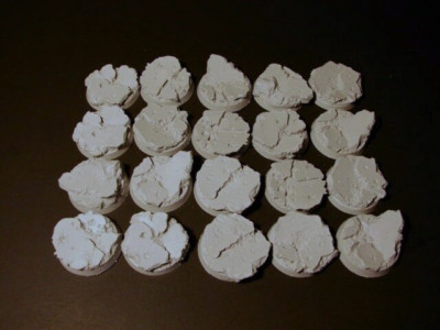 32 mm Concrete Rubble Resin Bases lot of 24 