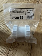 40 mm/1,5" Druck-Ablaufkupplung - weiß - gerade