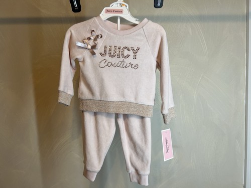 Juicy Couture Kids 2-Piece Bow Shoulder sweater & joggers,Blush Pink,Barbie|12M - Picture 21 of 21