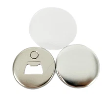 100 pcs 2-1/4" 58mm Bottle Opener with Magnet Nickle Button for Badge Machine