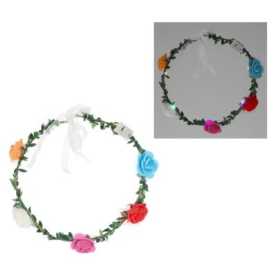 Leuchtender Haarkranz LED Blumenkranz Brautjungfern Schlager Party Hochzeit Kind
