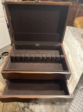 Pacific Silvercloth Wooden Flatware Silverware 1 DRAWER CHEST Box Anti-Tarnish