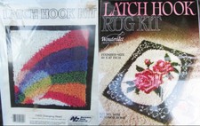 Latch hook rug kit choice WonderArt Windsor Rose or National heart rainbow kit