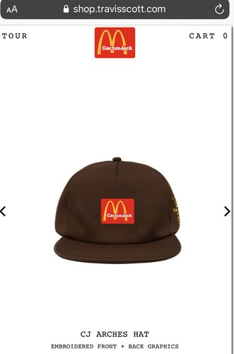 TRAVIS SCOTT x MCDONALDS CJ Arches Snapback Hat Cactus Jack Ready to Ship ๐ข ๐ข - Picture 4 of 4