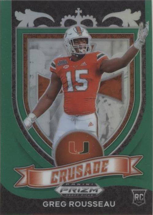 Greg Rousseau Draft 2021 Panini Prizm Draft Picks - Crusade Greg Rousseau #179 Green Prizm ...