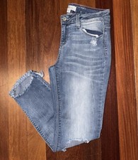 CELLO JEANS Los Angeles Blue Denim DISTRESSED / Stonewashed Skinny Jeans Sz 9