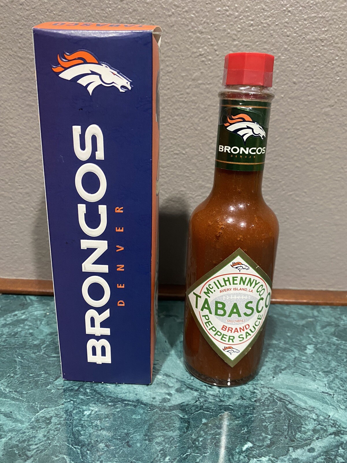 Tabasco Pepper Sauce Limited Edition Super Bowl Denver Broncos 5oz
