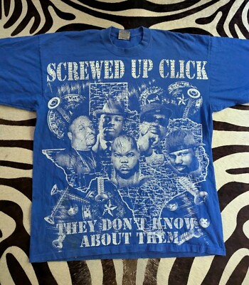 Vtg AOP Texas Legends All Over Print Shirt Size 2XL Rap Tee DJ