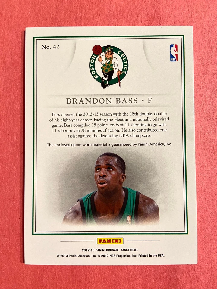 Brandon Bass 2012-13 Panini Crusade Jumbo Jersey  - Image 2 of 2