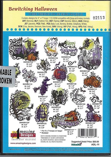 Amazing Designs - Halloween stregante (CD-ROM) nuovo - Foto 2 di 2
