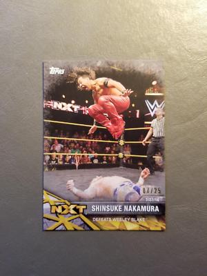 Shinsuke Nakamura 07/25 Silver Parallel #49 2017 Topps WWE NXT Wrestling