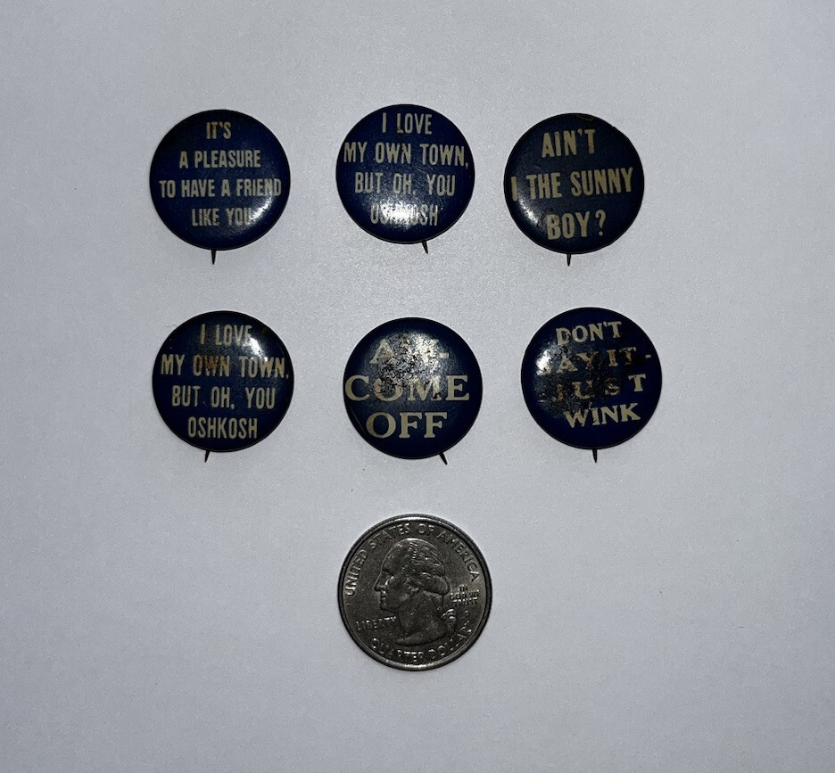 favorite cigarettes blue 1890's Lot 6 Favorite Cigarettes pinback buttons -Aint’t I The Sunny  Boy