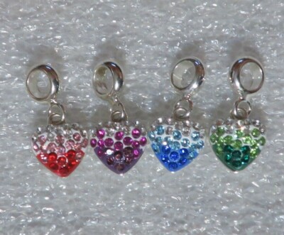 NEW DaVinci Beads & Charms Interchangeable Jewelry - CZ Transition Heart Dangle