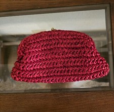 Vintage 1960 Lewis Imports crochet clutch.