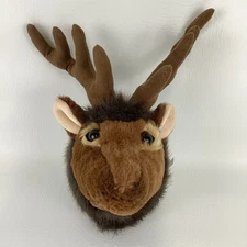 Elk Head Plush Stuffed Animal Wall Mount Hanging Hunter Trophy Faux Taxidermy