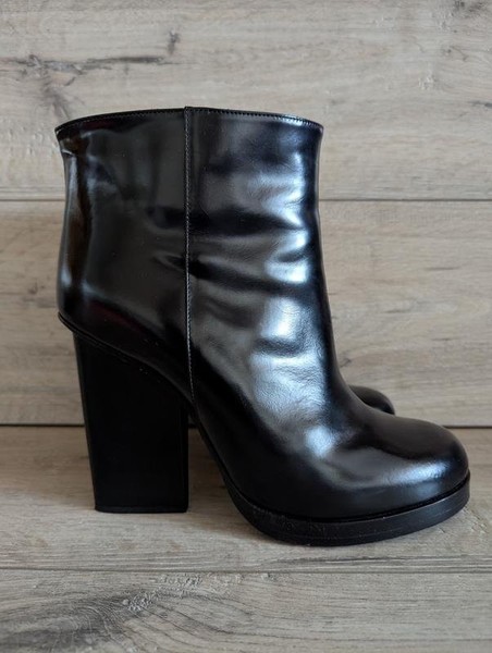 Women Jil Sander Ankle Boots Black Leather 40
