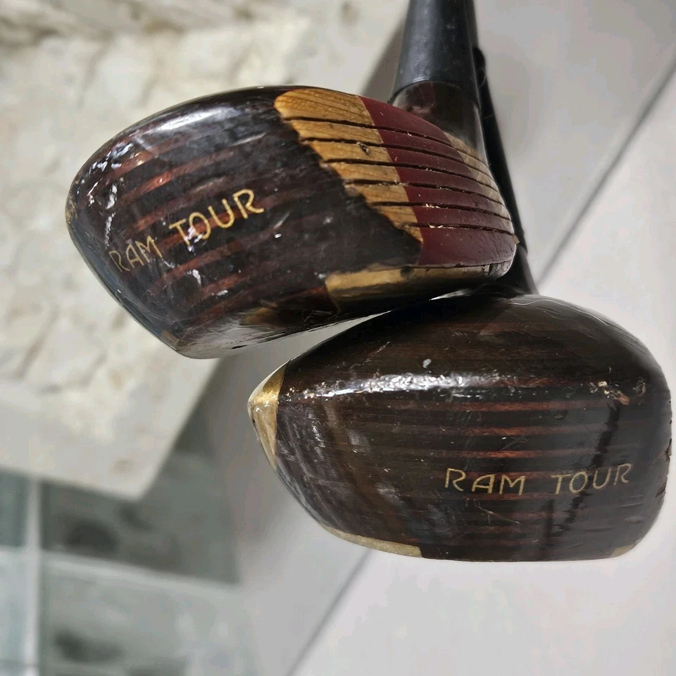 Vintage Ram Golf Tour Model Golden Ram Club Set 1,3 Woods Set RH Dyna-Lite Steel - Image 2 of 4