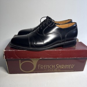 Worn Once! French Shriner Black Leather cap toe dress shoes 9.5 W $_12.JPG?set_id=880000500F main image 3