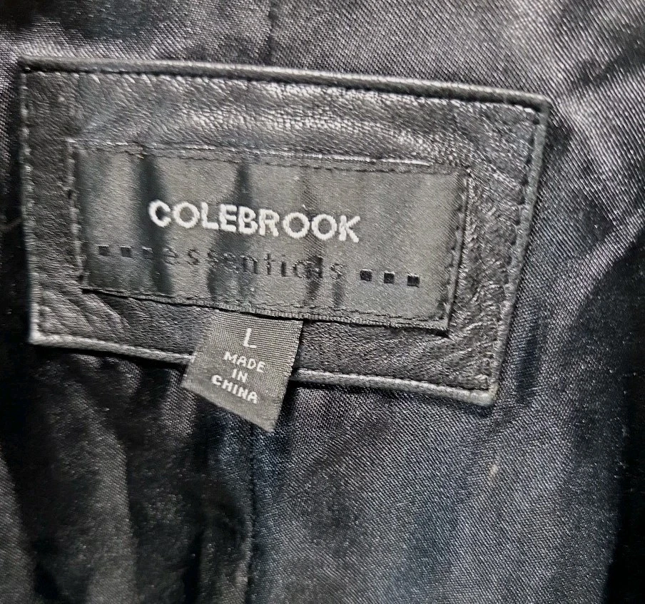 Chaqueta Blazer Colebrook Mujer Genuina, Grande, Negra 3 Botones Cuero Suave   Foto 3 de 4