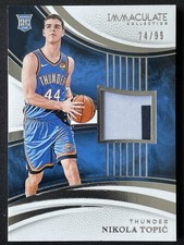 Nikola Topic 2024-25 Panini Immaculate Collection Rookie Patch RC /99 #153