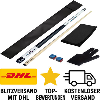 Adevar Billard Queue Set 57   Ahorn mit Tasche & Edelstahl Gelenk   Rutschfest