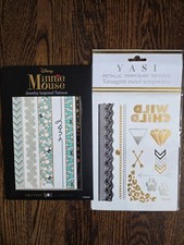 Temporary Tattoo Lot - Metallic and Jewelry Inspired Body Stickers 3 Sheets New