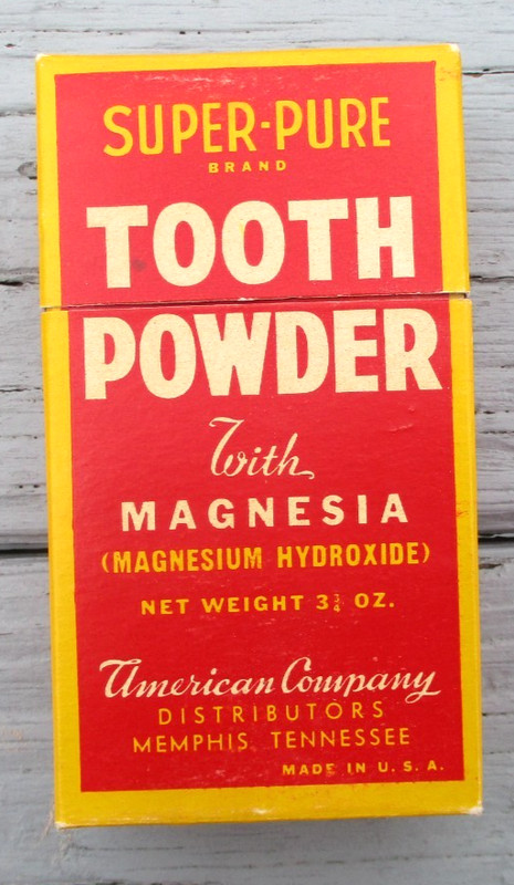 NOS SUPER-PURE TOOTH POWDER Box WW2 Vital Metal Saving Package for Victory 1940s