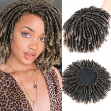 Synthetic Dreadlock Hair Toppers Wig with Clips in Faux Locs Braided Half Wigs