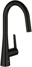 Grohe 32 226 3 Zedra 1.75 GPM 1 Hole Pull Down Kitchen Faucet - Black