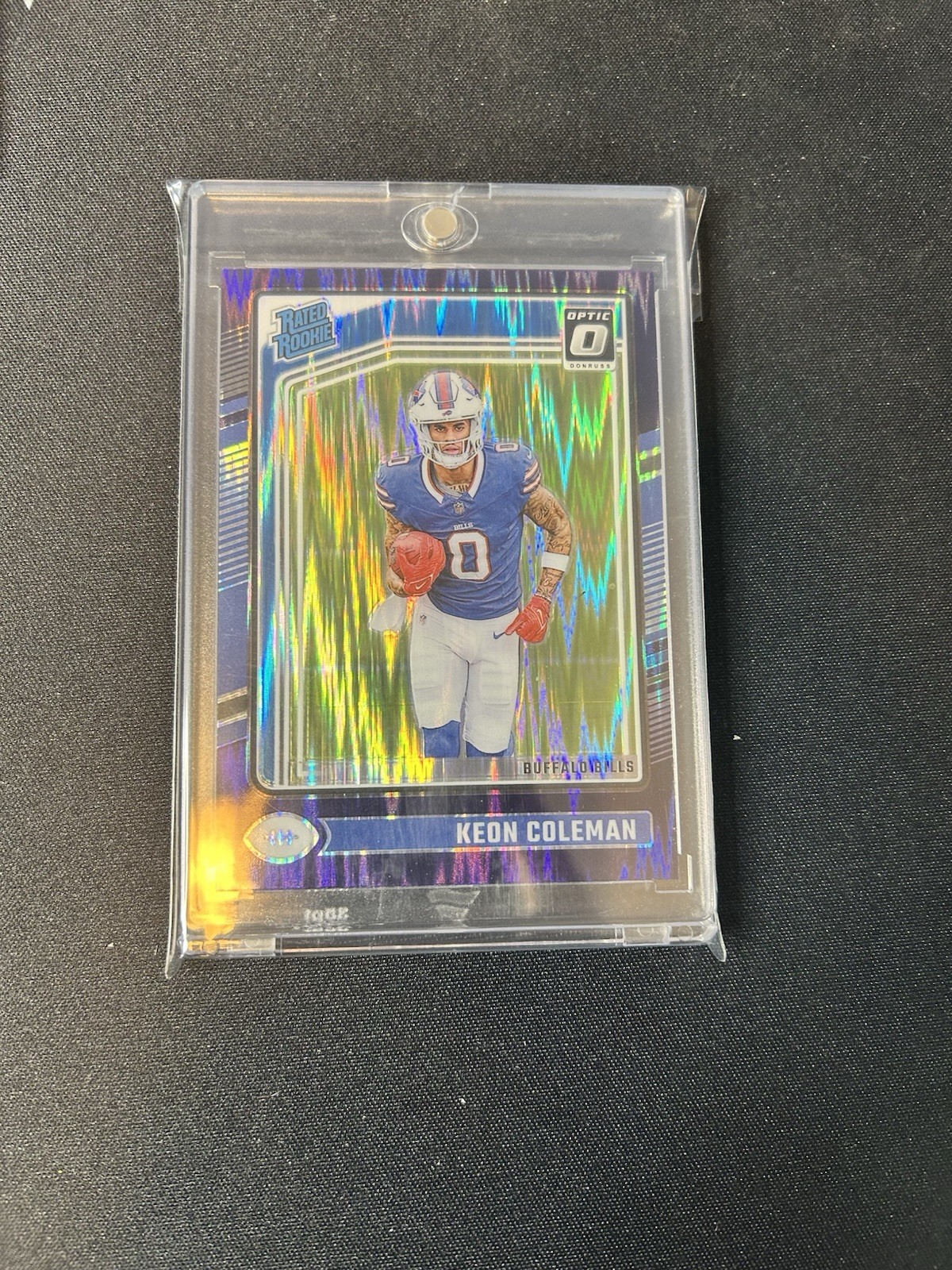 Keon Coleman 2024 Panini Donruss Optic - Rated Rookie #263 Purple Shock Prizm