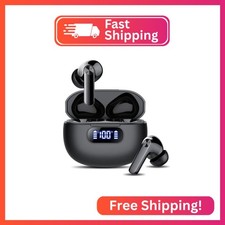 Wireless Earbuds, Bluetooth 5.3 Headphones LED Power Display, 2025 New Wireless