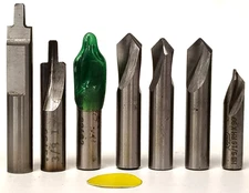 ASSORTED LOT TAPER DRILL MILLING TIP INSERT & COUNTERSINKS **LOT OF 7**