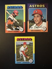 1975 Topps Mini Cesar Cedeno Jerry Johnson Ken Boswell Houston Astros