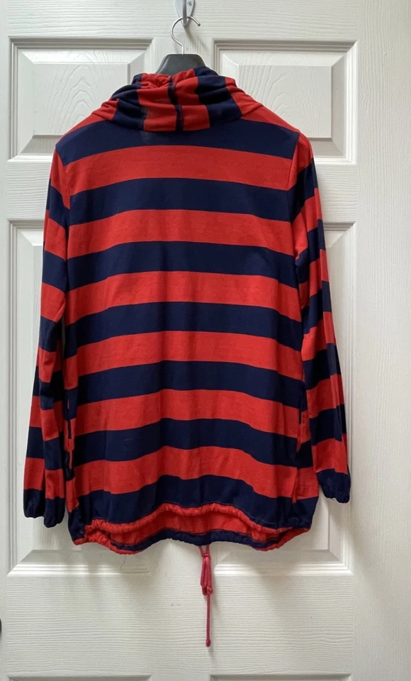 Motherhood Maternity Rugby Striped Long Sleeve Cowl Neck Tunic Medium Soft - Image 4 of 4