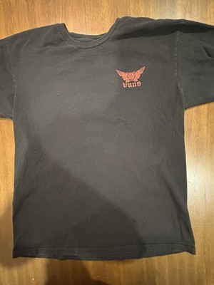 Vans Off The Wall Shirt Black With Red Wing Rose And Dagger Size Large
