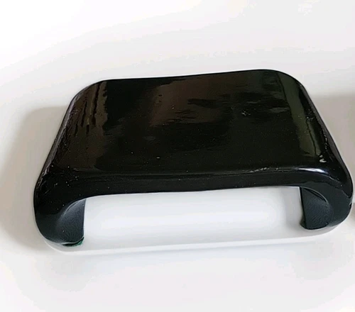 Vintage HAEGER Ceramic Plant Stand Black High Gloss Display Base Riser USA HTF