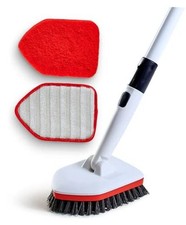 Shower Scrubber 3 in 1 Extendable Long Handle 58" Cleaning Brush - Non Red