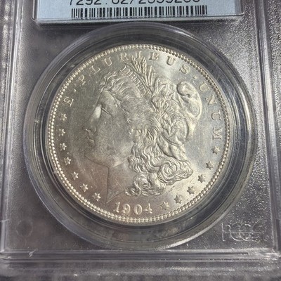 1904-O MORGAN SILVER DOLLAR PCGS MS62
