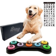 Dog Buttons for Communication 7 in 1 Dog Talking Button Set Recordable Trai