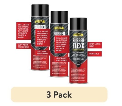 Rubber Flexx Leak Repair & Sealant Spray 18 Oz 100% Flexible Seal 3 pack