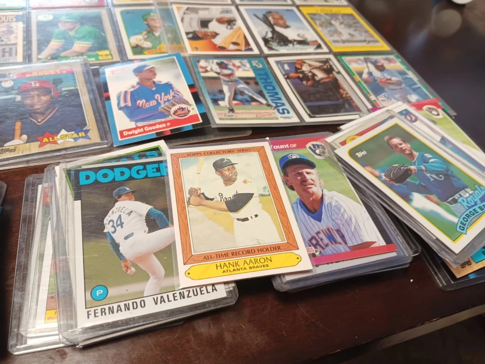 大量 400 张卡 批量 棒球卡 1980 - 1990 年代 TOPPS FLEER DONRUSS BOWMAN 查看图片 — 第 3/4 张图片