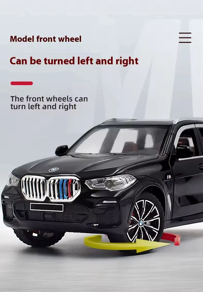 New 1:24 Alloy Die-cast The X5 Simulation Model Car Gift Sound Toy Gift Car UK - Image 4 of 4