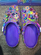 Lisa Frank Crocs With All And Extra Jibbitz Women's Size 9