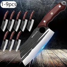 12-Piece Stainless Steel Knife Set for Kitchen Cooking W/Sheath