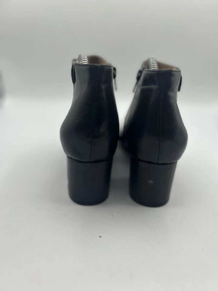 Tacón de salón Life Stride Parigi para mujer talla 9,5 M triple cuero negro cremallera al tobillo Foto 3 de 4