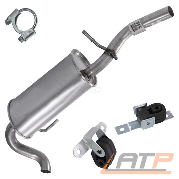 EndschalldÄMpfer Auspuff SchalldÄMpfer FÜR Seat Arosa 6H 1.0 1.4-image